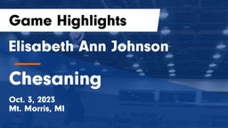 Elisabeth Ann Johnson  vs Chesaning  Game Highlights - Oct. 3, 2023