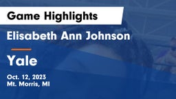 Elisabeth Ann Johnson  vs Yale  Game Highlights - Oct. 12, 2023