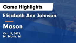 Elisabeth Ann Johnson  vs Mason  Game Highlights - Oct. 14, 2023