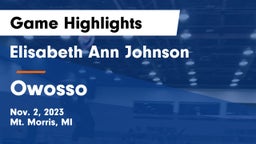 Elisabeth Ann Johnson  vs Owosso  Game Highlights - Nov. 2, 2023