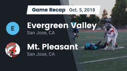 Recap: Evergreen Valley  vs. Mt. Pleasant  2018
