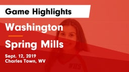 Washington  vs Spring Mills  Game Highlights - Sept. 12, 2019