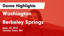 Washington  vs Berkeley Springs Game Highlights - Sept. 30, 2019