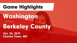 Washington  vs Berkeley County Game Highlights - Oct. 24, 2019