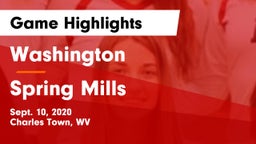 Washington  vs Spring Mills  Game Highlights - Sept. 10, 2020