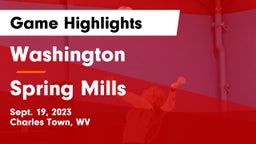 Washington  vs Spring Mills  Game Highlights - Sept. 19, 2023