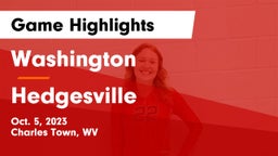 Washington  vs Hedgesville  Game Highlights - Oct. 5, 2023