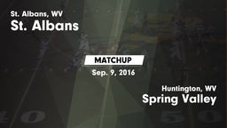 Matchup: St. Albans vs. Spring Valley  2016