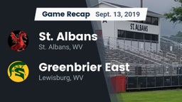 Recap: St. Albans  vs. Greenbrier East  2019