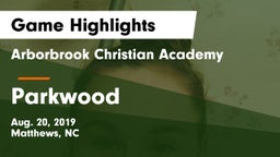 Arborbrook Christian Academy vs Parkwood  Game Highlights - Aug. 20, 2019