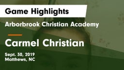 Arborbrook Christian Academy vs Carmel Christian  Game Highlights - Sept. 30, 2019