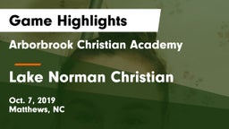 Arborbrook Christian Academy vs Lake Norman Christian Game Highlights - Oct. 7, 2019