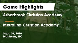 Arborbrook Christian Academy vs Metrolina Christian Academy  Game Highlights - Sept. 28, 2020