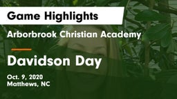Arborbrook Christian Academy vs Davidson Day Game Highlights - Oct. 9, 2020