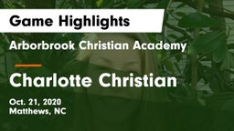 Arborbrook Christian Academy vs Charlotte Christian  Game Highlights - Oct. 21, 2020