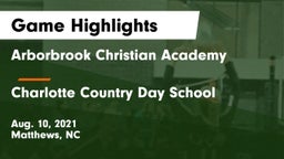 Arborbrook Christian Academy vs Charlotte Country Day School Game Highlights - Aug. 10, 2021