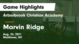 Arborbrook Christian Academy vs Marvin Ridge  Game Highlights - Aug. 24, 2021