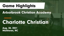 Arborbrook Christian Academy vs Charlotte Christian  Game Highlights - Aug. 30, 2021