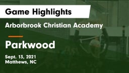 Arborbrook Christian Academy vs Parkwood  Game Highlights - Sept. 13, 2021