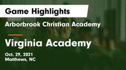 Arborbrook Christian Academy vs Virginia Academy Game Highlights - Oct. 29, 2021