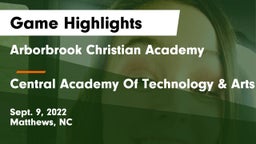 Arborbrook Christian Academy vs Central Academy Of Technology & Arts Game Highlights - Sept. 9, 2022