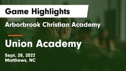 Arborbrook Christian Academy vs Union Academy Game Highlights - Sept. 28, 2022
