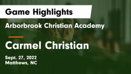 Arborbrook Christian Academy vs Carmel Christian Game Highlights - Sept. 27, 2022
