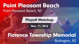 Matchup: Point Pleasant Beach vs. Florence Township Memorial  2016