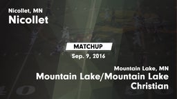 Matchup: Nicollet vs. Mountain Lake/Mountain Lake Christian  2016