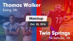 Matchup: Walker vs. Twin Springs  2016