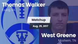 Matchup: Walker vs. West Greene  2017