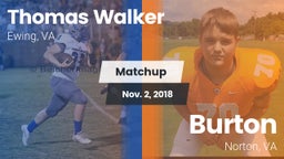 Matchup: Walker vs. Burton  2018
