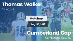Matchup: Walker vs. Cumberland Gap  2019