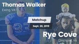 Matchup: Walker vs. Rye Cove  2019