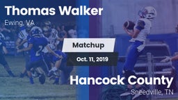 Matchup: Walker vs. Hancock County  2019