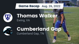 Recap: Thomas Walker  vs. Cumberland Gap  2022