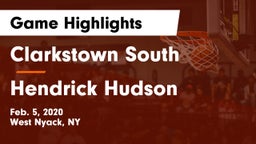 Clarkstown South  vs Hendrick Hudson  Game Highlights - Feb. 5, 2020