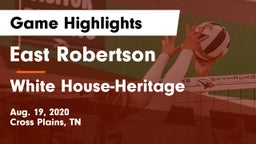 East Robertson  vs White House-Heritage  Game Highlights - Aug. 19, 2020