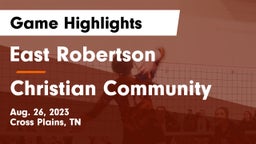 East Robertson  vs Christian Community  Game Highlights - Aug. 26, 2023