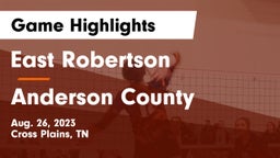 East Robertson  vs Anderson County  Game Highlights - Aug. 26, 2023