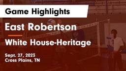 East Robertson  vs White House-Heritage  Game Highlights - Sept. 27, 2023