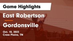 East Robertson  vs Gordonsville  Game Highlights - Oct. 10, 2023