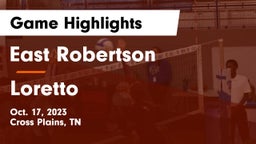 East Robertson  vs Loretto  Game Highlights - Oct. 17, 2023