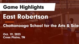 East Robertson  vs Chattanooga School for the Arts & Sciences Game Highlights - Oct. 19, 2023