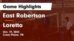 East Robertson  vs Loretto  Game Highlights - Oct. 19, 2023