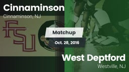 Matchup: Cinnaminson vs. West Deptford  2016