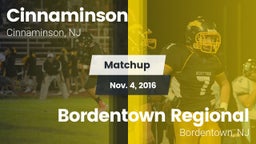Matchup: Cinnaminson vs. Bordentown Regional  2016