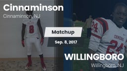 Matchup: Cinnaminson vs. WILLINGBORO  2017