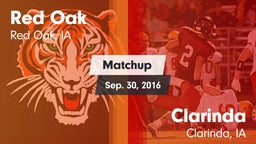 Matchup: Red Oak vs. Clarinda  2016