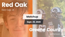 Matchup: Red Oak vs. Greene County  2020